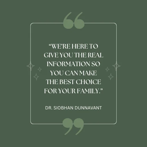 A quote in white text on a green background, attributed to Dr. Sidbhan Dunnavant.
