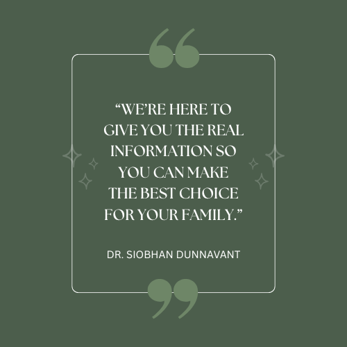 A quote in white text on a green background, attributed to Dr. Sidbhan Dunnavant.